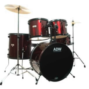 American Drum Works Nebula 5-Piece Drum Set - Sparkling Red w/Hardware